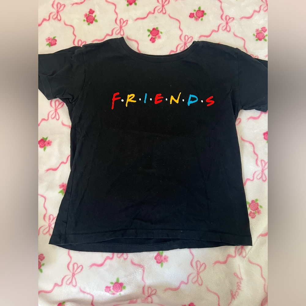 Black 'FRIENDS' Logo Tee